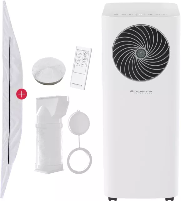 Rowenta Mobile Klimaanlage Klimagerät Ventilator Luftentfeuchter 3in1 Fensterkit