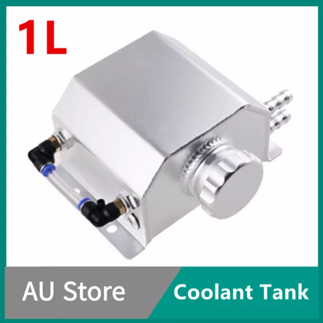 1L Aluminum Radiator Coolant Overflow Bottle Tank Expansion Reservoir Universal