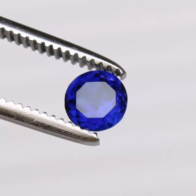 Saphir Naturel Bleu Ceylan Bleuet 1.05 CT Rond Certifié Pierre Précieuse Chauffé