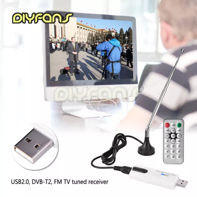 USB2.0 DVB - T2 FM DAB HDTV Stick TV Tuner Empfänger (DVB-T/T2/DVB-C+FM+DAB+SDR)