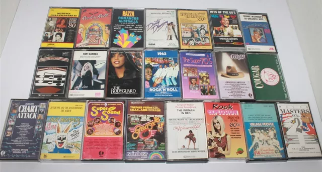 Bulk Lot Various Artists Cassette Tapes 22 In Total Bodyguard Dirty Dancing