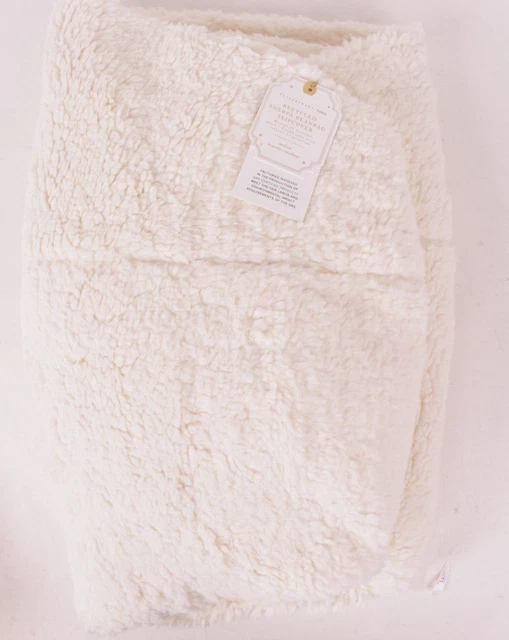 Funda deslizante Pottery Barn PB Teen Mediana para Frijoles: Sherpa Reciclado, Marfil