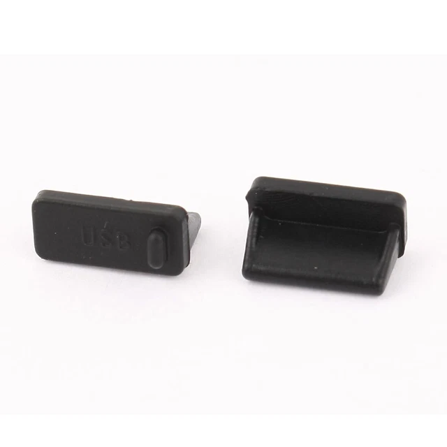 Port USB-Housse en Silicone Anti-poussière pour prise femelle 10 x Noir 4