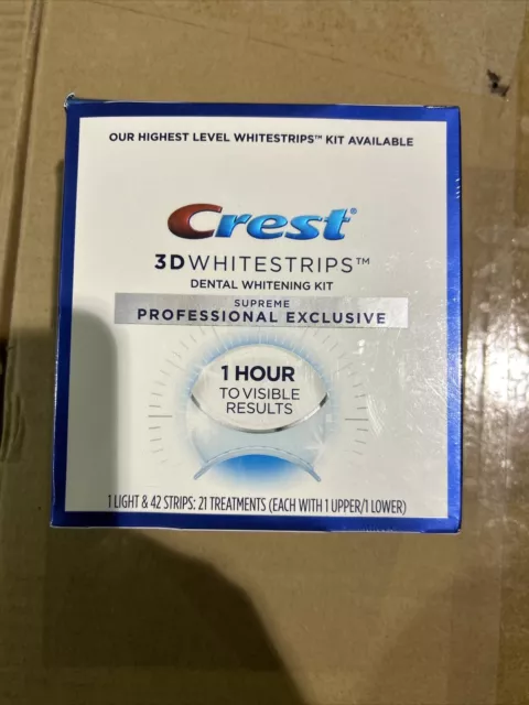 CREST 3D WHITESTRIPS Supreme Professional Exclusive Kit WITH LED LIGHT ...