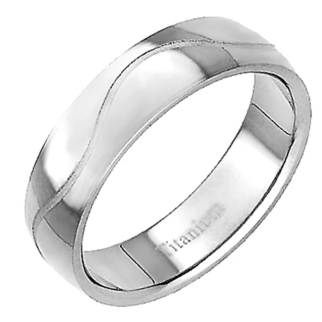 6mm Titanium Dome Satin Celtic Groove Ring Comfort Fit Men's Wedding Band