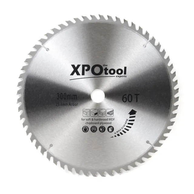 Lama per sega circolare XPOtool Ø 300 mm Lama in metallo duro 60 denti Legno