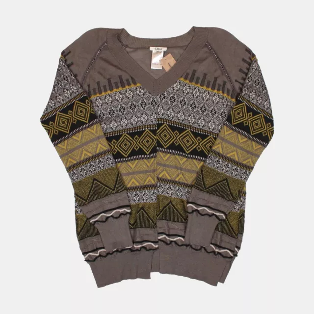 Chloé Cashmere Fair Isle sweater / Size M / Womens / MultiColoured / Cashmere