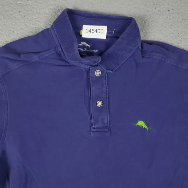 Tommy Bahama Polo Shirt Mens Medium Purple Casual Short Sleeve *