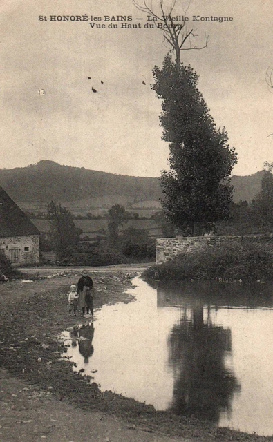 CPA 58 - ST-HONORE LES BAINS (Nièvre) - Vieille Montagne. Vue du Haut du Bourg