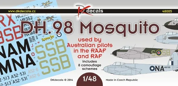 1/48 DK Decals 48005; de Havilland DH.98 Mosquito in RAAF Service