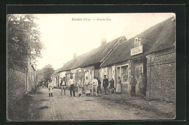 CPA Warluis, Grande Rue, 1904 Street View