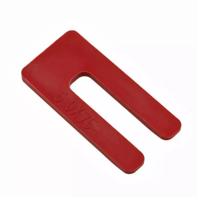 Qty 20 Window Packer 5mm x 75mm x 36mm Red Plastic Horseshoe Packing Shim