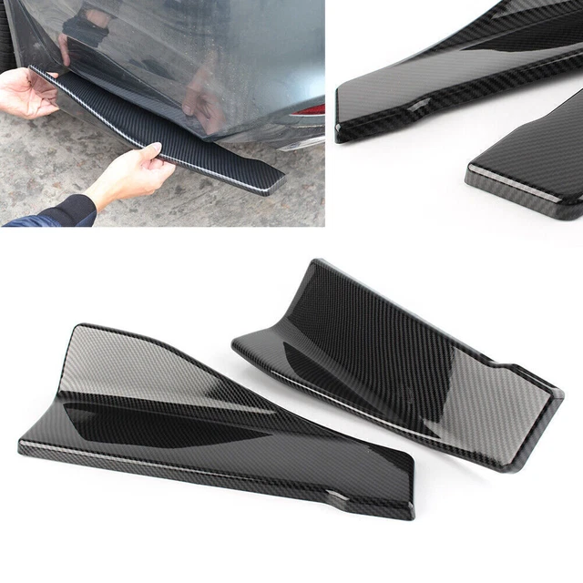2x 35cm Lower Bumper Spoiler Side Skirt Rocker Wings Rear Lip Universal Car Auto