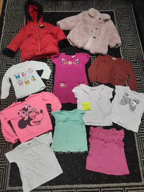 #210 Enorme pacchetto di vestiti per ragazze 3-4 anni GEORGE NEXT F&F MINNIE PRIMARK