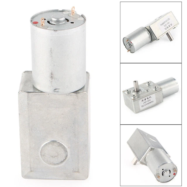 Motore a ingranaggi 12 V 40 giri/min turbo worm ad alta coppia JGY370 per tenda di scorrimento fai da te