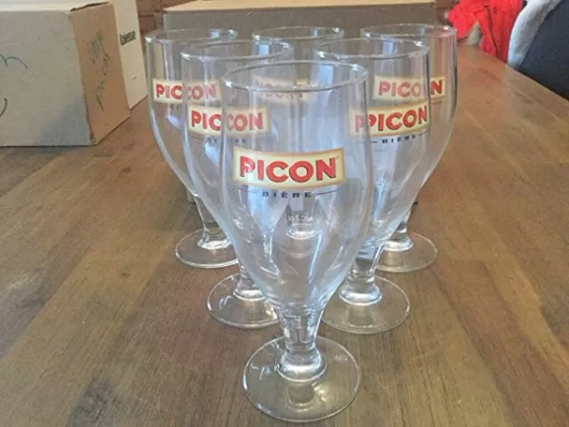 Lot de 6 verres picon biere neuf en boite voir photos