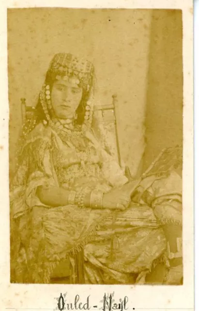 Algérie, Ouled Naïl  Vintage albumen print.  Tirage albuminé  7x10  Circa