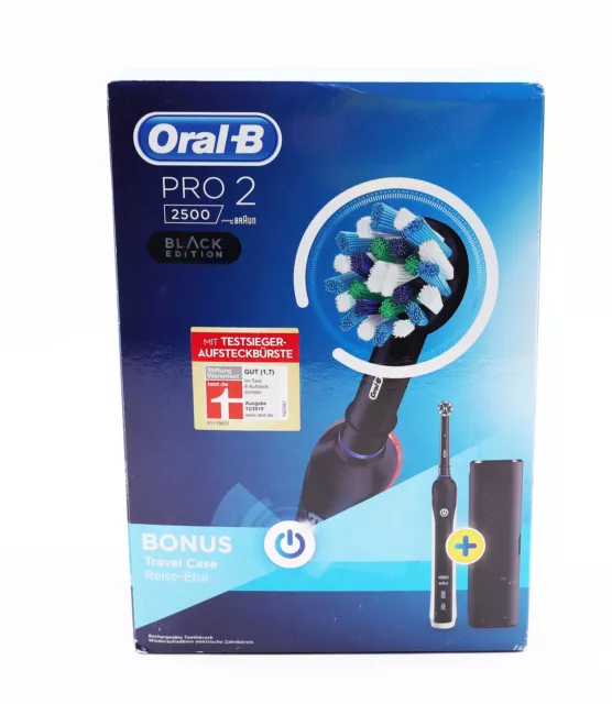 Oral-B Pro 2 2500 Spazzolino Elettrico, Nero (Senza Spazzolini)
