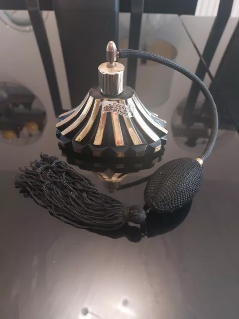 Art Deco Hand Painted Decor Fait-Main Handgemalt Perfume Atomizer Sprayer
