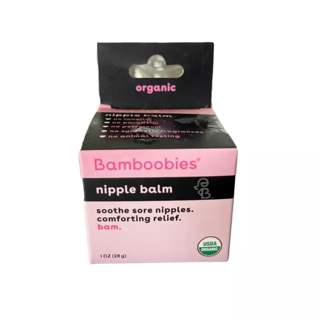 Bamboobies Organic Nipple Balm Lanolin-Free Petroleum-Free 1 Oz Exp. 05/2023