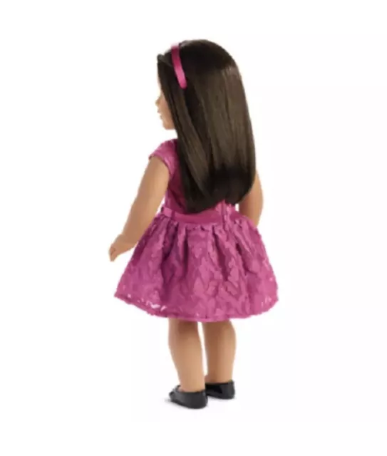 New NIB American Girl Truly Me Merry Magenta 4 Pc Dress Outfit SET Beautiful! 3