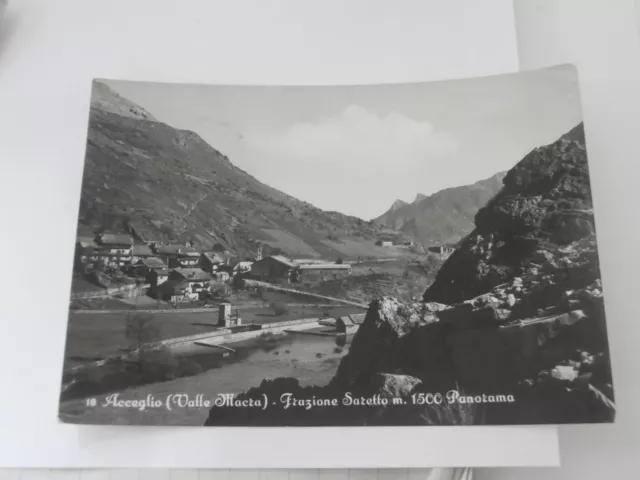 Cartolina Valle Macra Acceglio Frazione SARETTO FG VG 1958