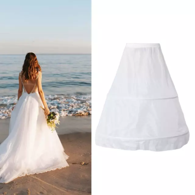 Wedding Petticoat Underskirt Slip 2 Hoops Skirt for Proms Cosplay Dress