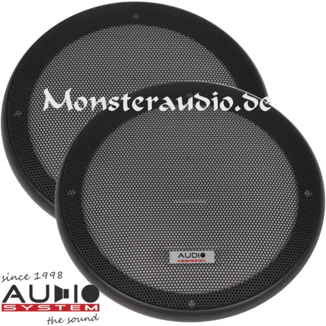 Audio System Lautsprecher Schutzgitter 10cm Boxen Gitter paar 100mm schwarz