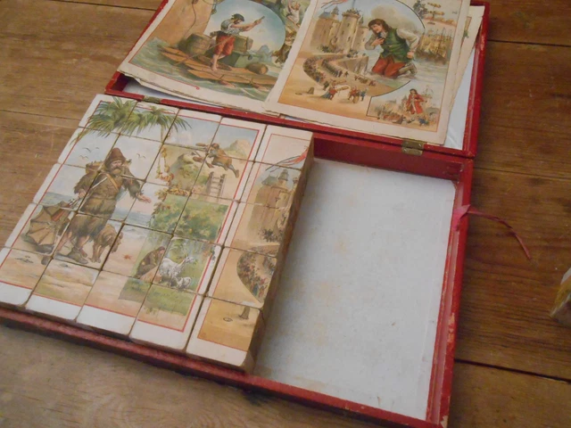 Jeu De Cubes Puzzle Ancien Atlas Géographique – Marque Simonin Cuny, Occasion