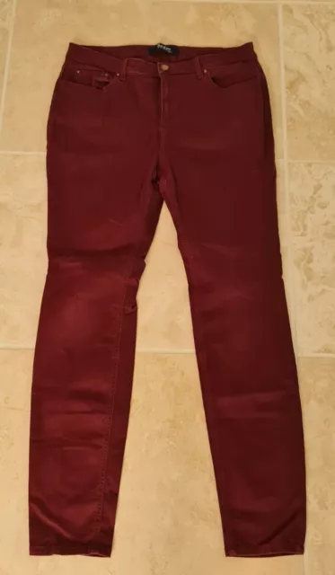 Boden Mayfair Modern Skinny Jeans size UK 16R MAROON WC180 EXCELLENT CONDITION