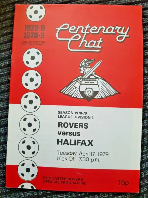 Doncaster Rovers v Halifax Town. 17th April 1979. League Division 4