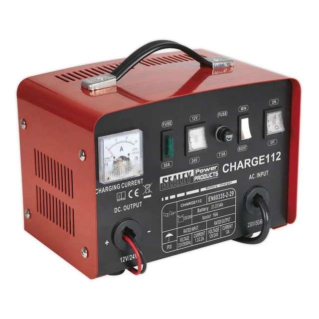Sealey Caricabatterie 16A 12/24V 230V CHARGE112