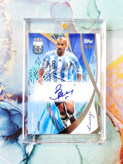 鹿12　JUAN SEBASTIAN VERON オートカード 2022-23 Panini Obsidian Autograph Auto Card : Juan Sebastian