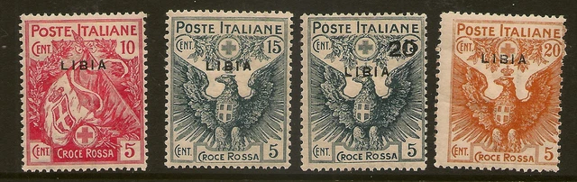 LIBYA:1915 Red Cross set opt'LIBIA' SG 17-20 mint