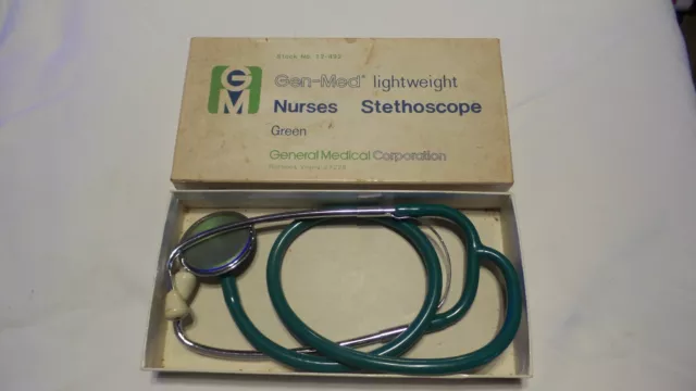 Vintage Gen-Med lightweight Nurses Stethoscope with box