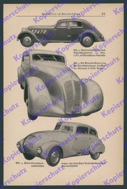 Verkehr Automobilbau W. Karmann Mercedes Stoewer Adler Ambi-Budd Wikov Röhr 1933 2