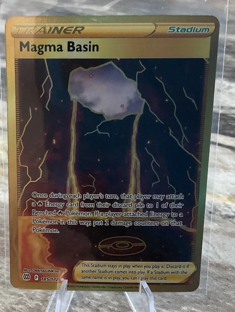 magma basin pokemon card value 144/172 Magma Basin #185 Precios |