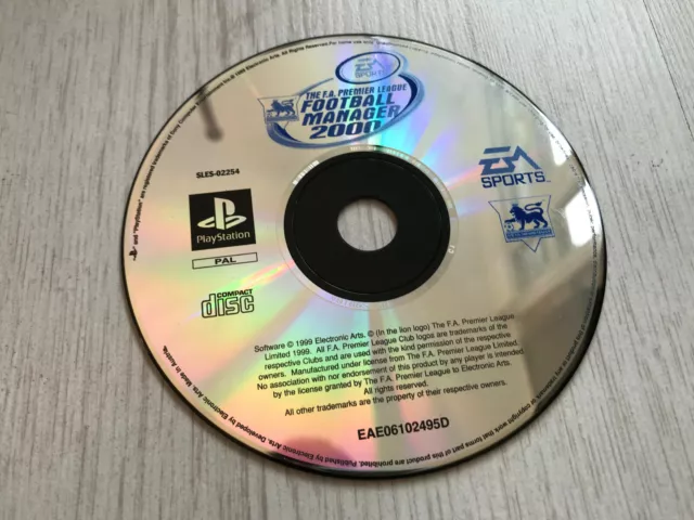 Football Manager 2000 Sony Playstation One Ps1 Pal Game Disc Only