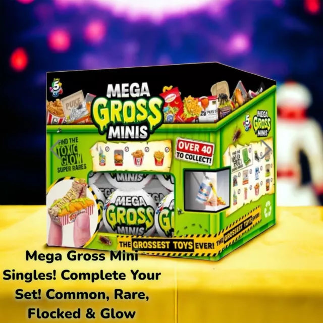 ZURU  Mega Gross Minis Singles! Complete Your Set Common, Rare, Flocked & Glow