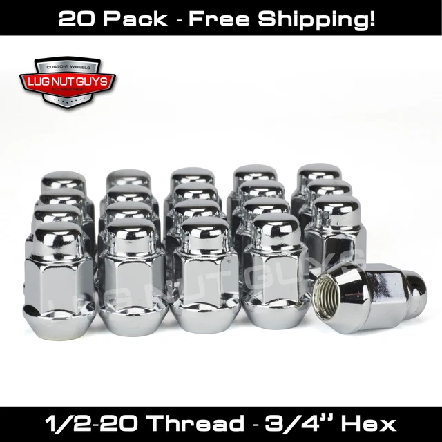 20 CHROME LUG Nuts fits Jeep Grand Cherokee Commander Truck 1/220 17.
