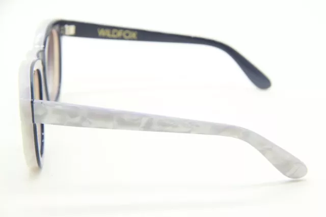 New Wildfox Classic Fox White Blue Authentic Frames Sunglasses 50-16 3