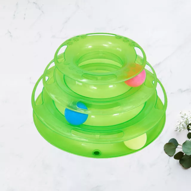 Interactive Cat Toys Funny Round Amusement Plate Scroll Wheel