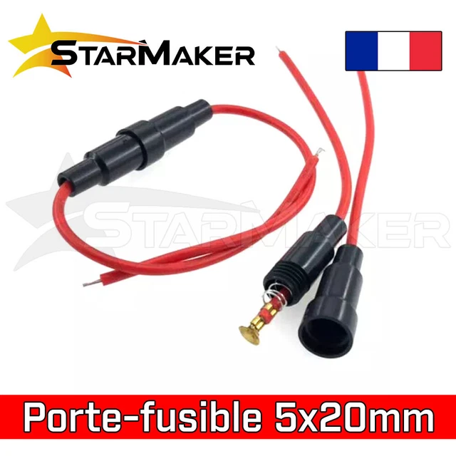 Porte fusible en ligne 5x20mm en verre à souder 230V 10A - Fuse holder filaire