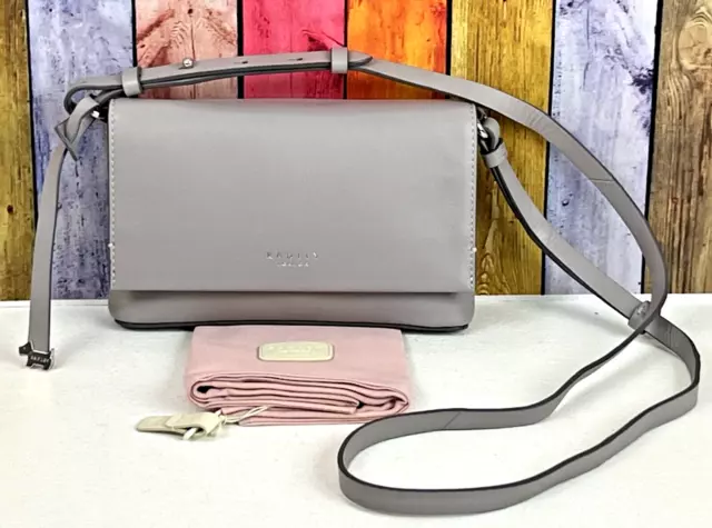 Radley Lexington Mini Cross Body Bag Dove Grey Leather New RRP £149