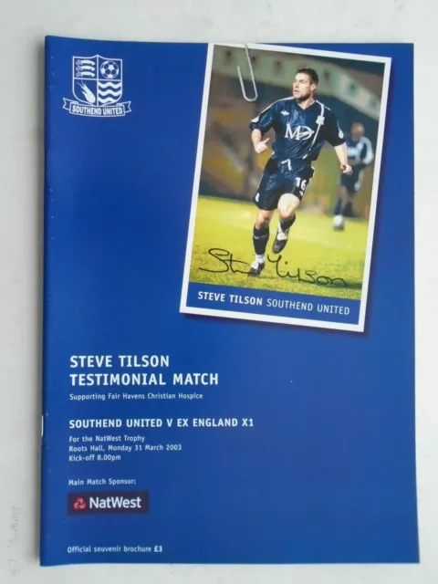 Southend United v Ex England XI 2003 Steve Tilson Testimonial