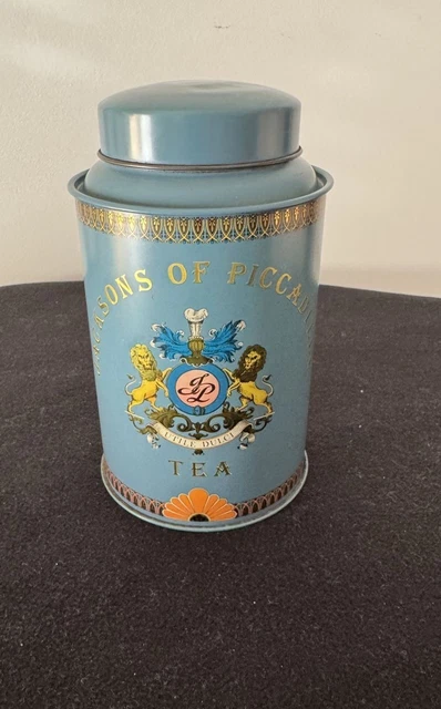 Boîte à Thé En Métal JACKSONS Of PICCADILLY – Vintage UK – Forme Cylindrique