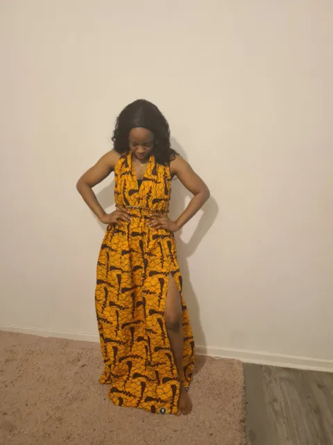 Ankara dress, african dress, ankara Infinity print maxi dress size 8 10 12 14 16