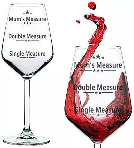 Vaso de vino FLOW Barware Funny Mum's Measure | 350 ml novedad divertida |...