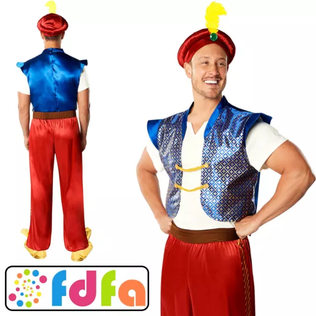 Amscan Official Aladdin Disney Adults Mens Fancy Dress Costume