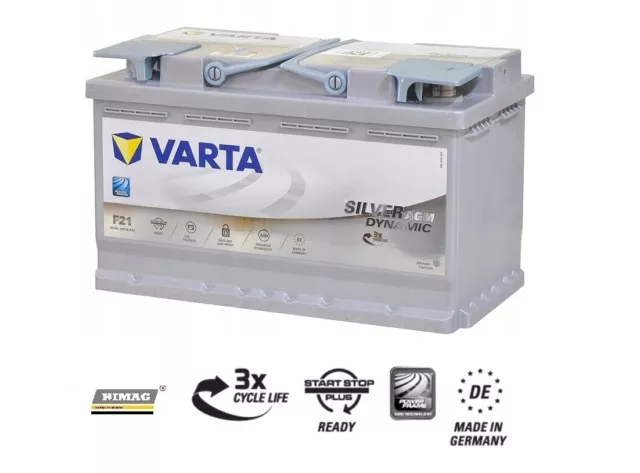  lead acid agm Batterie de démarrage XEV Varta Silver Dynamic  AGM L4 A6 12V 80Ah / 800A 580901080 pour Voiture